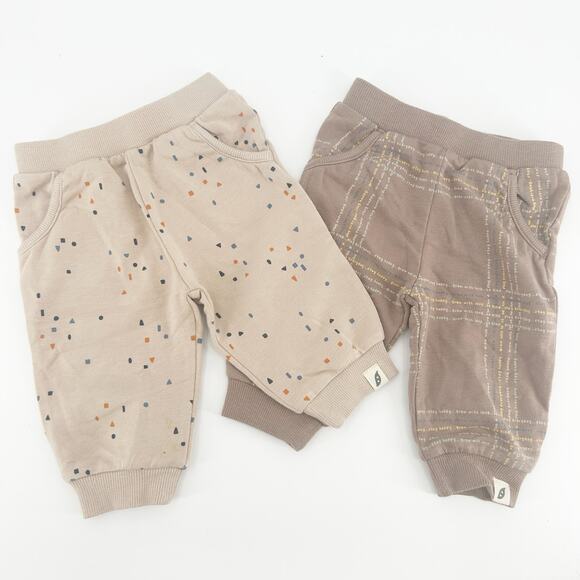 Easy-Peasy Baby Boys Bundle‎ Lot(2) Organic Cotton Modal Blend Jogger Pants 0-3M - Picture 1 of 6